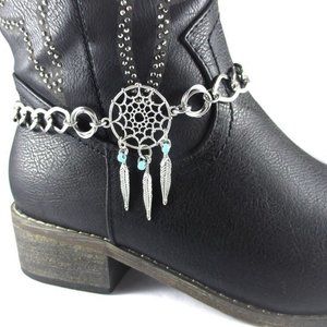 Dream Catcher Boot Bracelet Chain Jewelry Choker Turquoise Western Wear Cowgirl